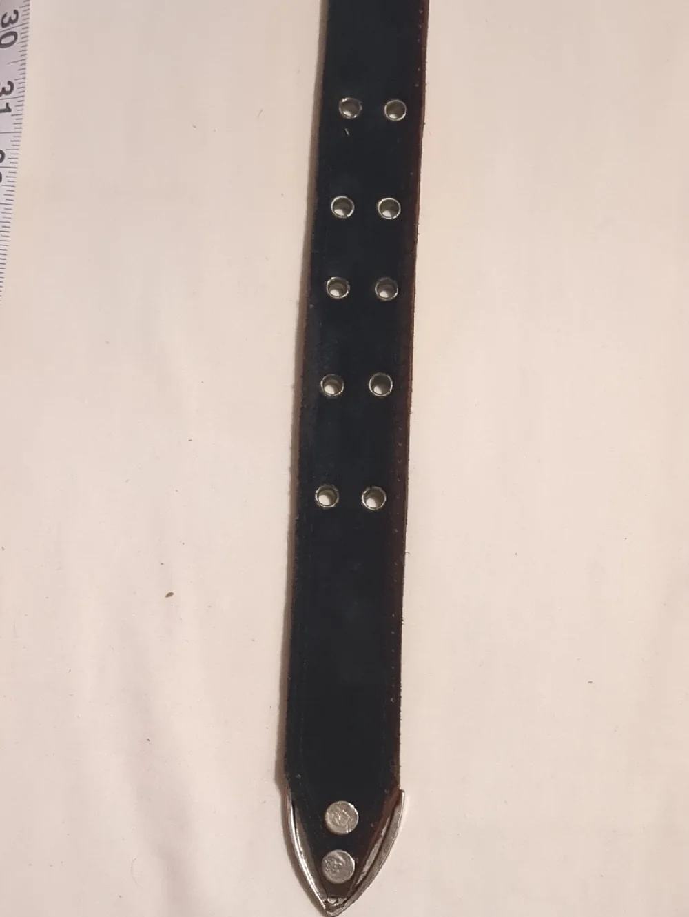 Vintage Mens Brown Leather- Metal Buckle Belt 36-42 Engraved 90s Country Western